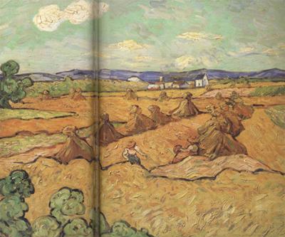 Vincent Van Gogh Wheat Stacks with Reaper (nn04) Germany oil painting art